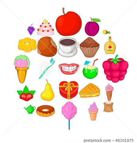 Best cook icons set, cartoon style 48101875