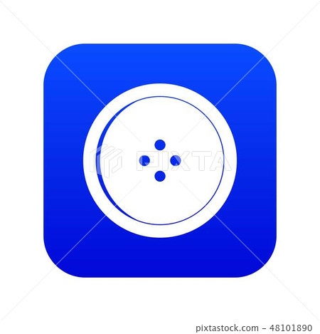 Round sewing button icon digital blue - Stock Illustration [48101890 ...
