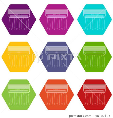 Conditioner icons set 9 vector Conditioner icons set 9 vector 48102103