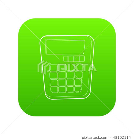 Calculator icon green vector - Stock Illustration [48102114] - PIXTA