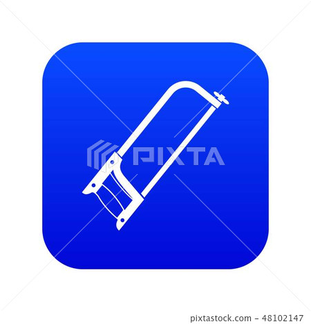Hacksaw icon digital blue Hacksaw icon digital blue 48102147