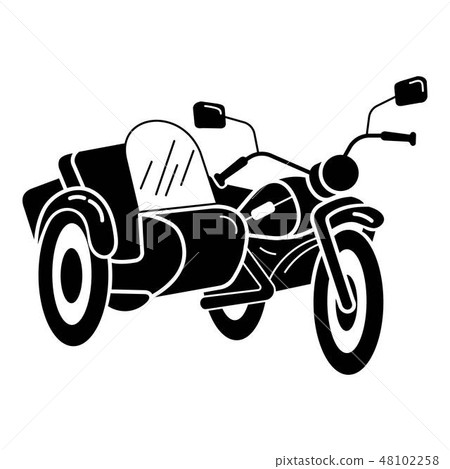 Motorbike tricycle icon, simple style Motorbike tricycle icon, simple style 48102258