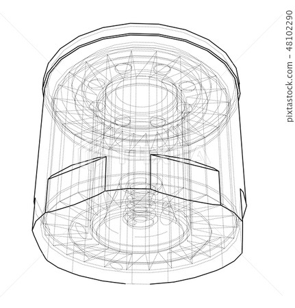 Vector oil filter concept 48102290