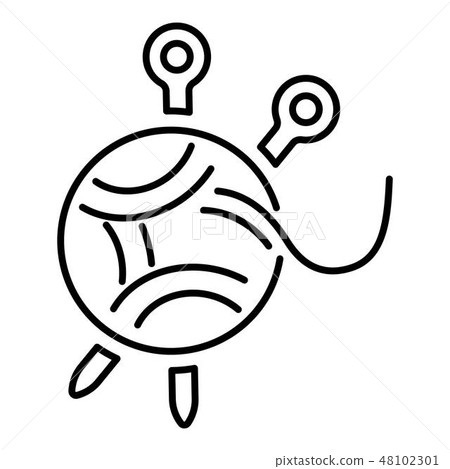 Knitting tool icon, outline style 48102301