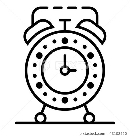 Alarm clock icon, outline style Alarm clock icon, outline style 48102330