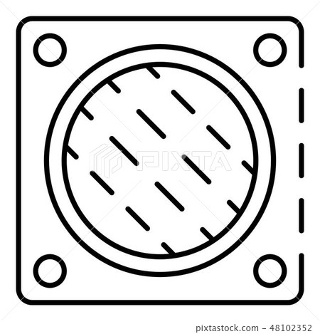 Wall fan hole icon, outline style 48102352