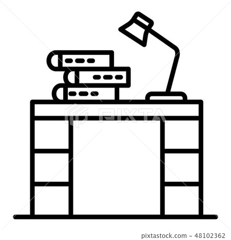 Homework table icon, outline style Homework table icon, outline style 48102362