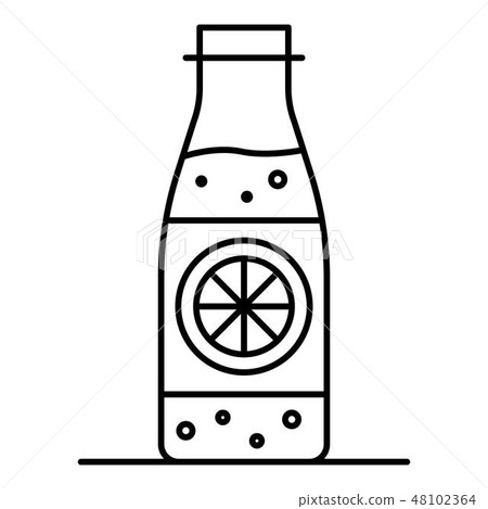 Lemonade bottle icon, outline style Lemonade bottle icon, outline style 48102364