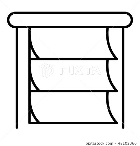 Paper horizontal jalousie icon, outline style Paper horizontal jalousie icon, outline style 48102366