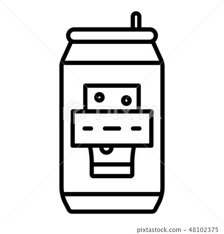 Beer tin can icon, outline style Beer tin can icon, outline style 48102375