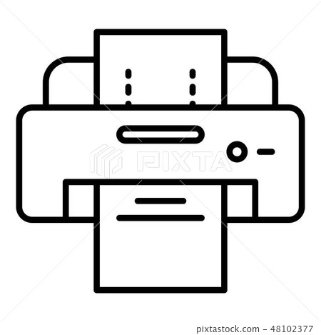Fax printer icon, outline style Fax printer icon, outline style 48102377