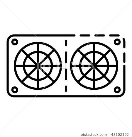 Conditioner fans icon, outline style 48102392