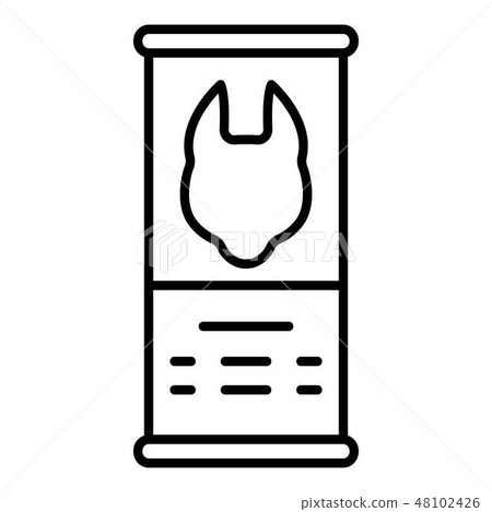 Dog food tin can icon, outline style 48102426