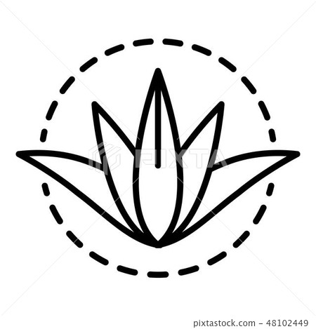 Aloe vera plant icon, outline style Aloe vera plant icon, outline style 48102449