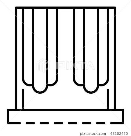 French curtain icon, outline style 48102450