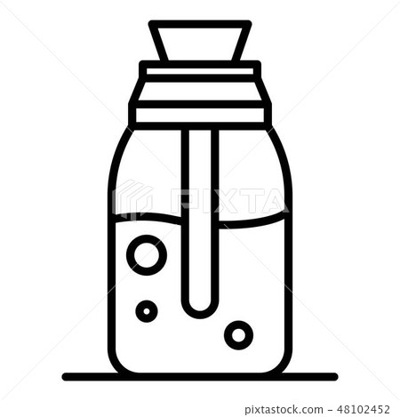 Aloe gel bottle icon, outline style Aloe gel bottle icon, outline style 48102452