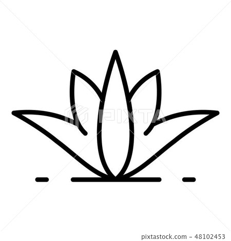 Natural aloe vera icon, outline style 48102453