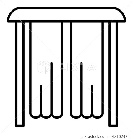 Decoration curtain icon, outline style 48102471