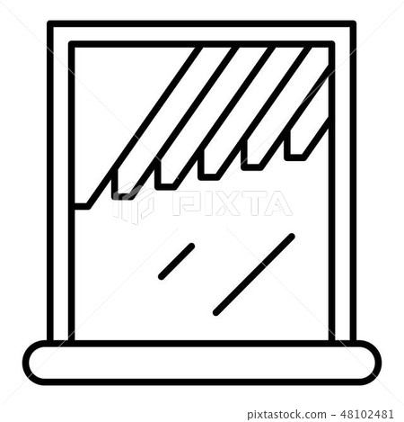 Window shade icon, outline style 48102481