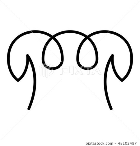 Abstract coil icon, outline style 48102487