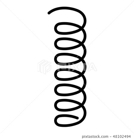 Pressure coil icon, outline style 48102494