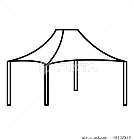 Tent icon, outline style 48102528