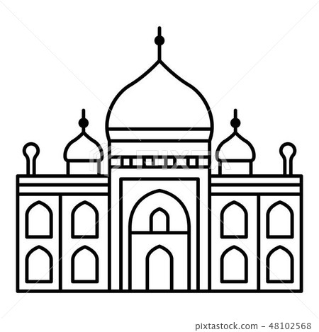Muslim temple icon, outline style 48102568