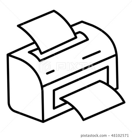 Printer icon, outline style Printer icon, outline style 48102571