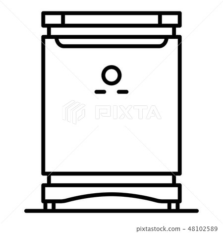 Modern home freezer icon, outline style Modern home freezer icon, outline style 48102589