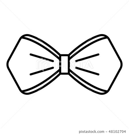 Bow tie icon, outline style 48102704