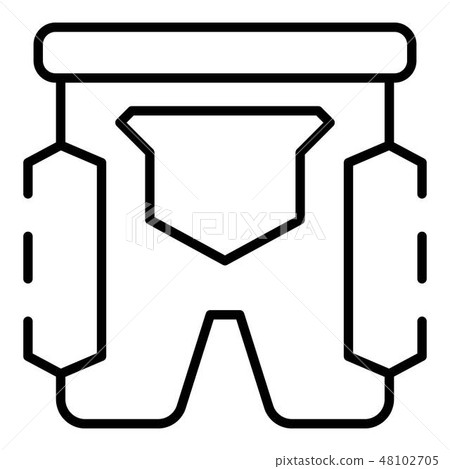 Ski shorts icon, outline style 48102705