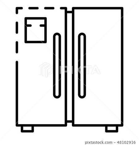 Door freezer icon, outline style Door freezer icon, outline style 48102916