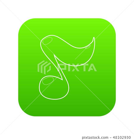 Music note icon green vector Music note icon green vector 48102930