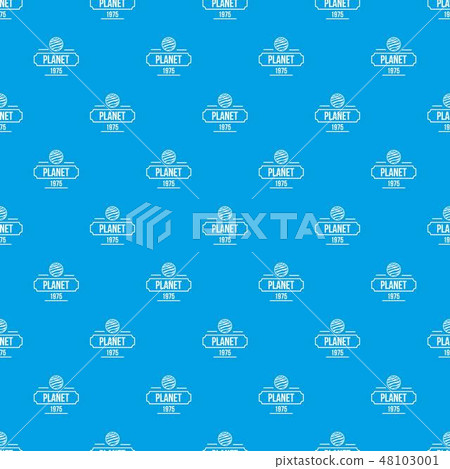 Planet cosmic pattern vector seamless blue - Stock Illustration ...
