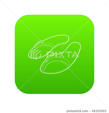 Flip flops icon green vector Flip flops icon green vector 48103003