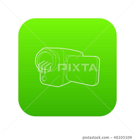 Camcorder icon green vector 48103109