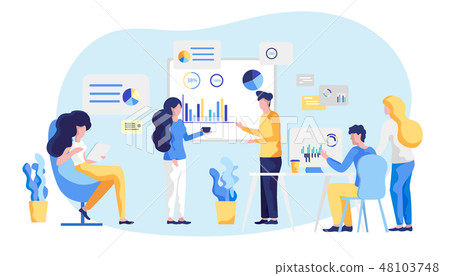 Friendly Team Work Colleagues large Remote Office. Friendly Team Work Colleagues large Remote Office. 48103748