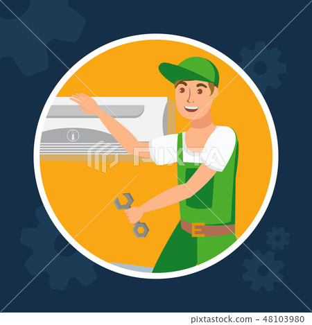 Repair Service Flat Design Vector Illustration Repair Service Flat Design Vector Illustration 48103980