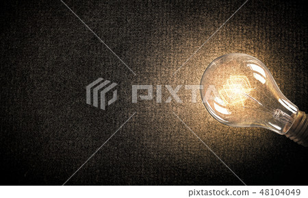 Light bulb on material surface Light bulb on material surface 48104049