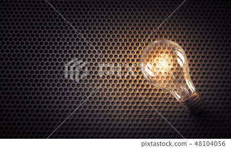 Light bulb on material surface Light bulb on material surface 48104056