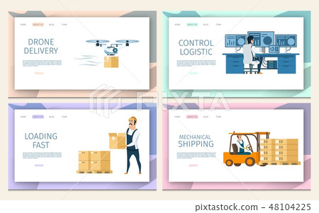 Warehouse Cargo Distribution. Logistic Service Set Warehouse Cargo Distribution. Logistic Service Set 48104225
