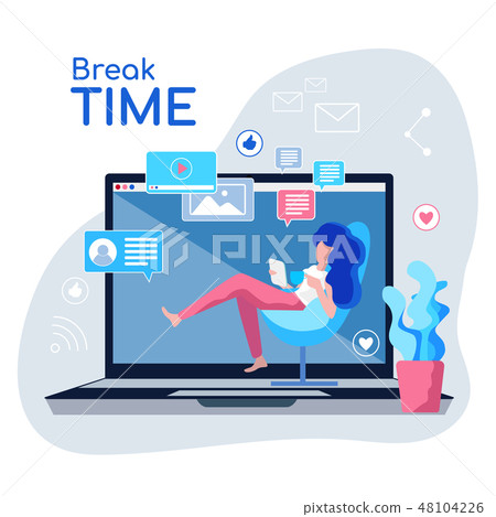 Office Break Time. Young Woman Office skip Lunch. Office Break Time. Young Woman Office skip Lunch. 48104226