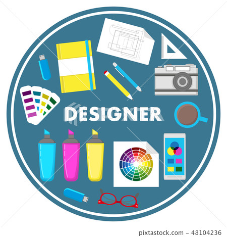 Designer Flat Design Vector Illustration Designer Flat Design Vector Illustration 48104236