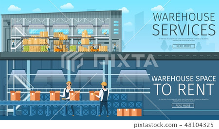 Warehouse Service. Modern Storage Space for Rent 48104325