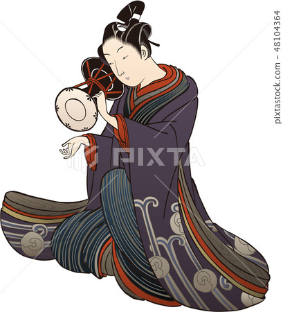 一個年輕人玩能樂 48104364