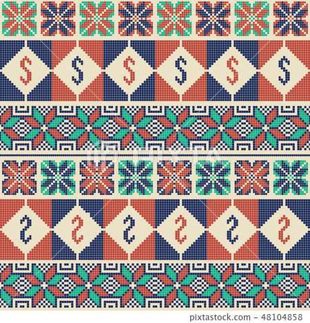 Palestinian embroidery pattern 75 Palestinian embroidery pattern 75 48104858