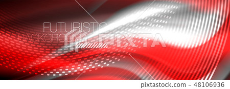 Fluid colors mixing glowing neon wave background, holographic texture 48106936