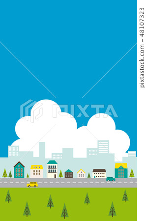 Cityscape Street blue sky 48107323