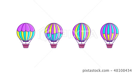 Set of air balloon icons. 48108434