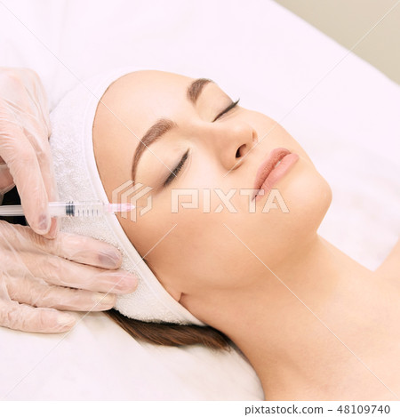 Anti wrinkle surgery. Beauty young woman injection Anti wrinkle surgery. Beauty young woman injection 48109740